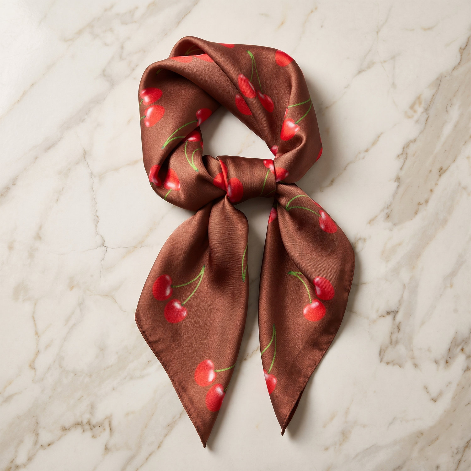 Roselys Paris foulard femme bordeaux crème fleuri carré satiné 70x70 cm
