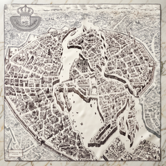 Roselys Paris foulard femme gris blanc baroque carré satiné 70x70 cm
