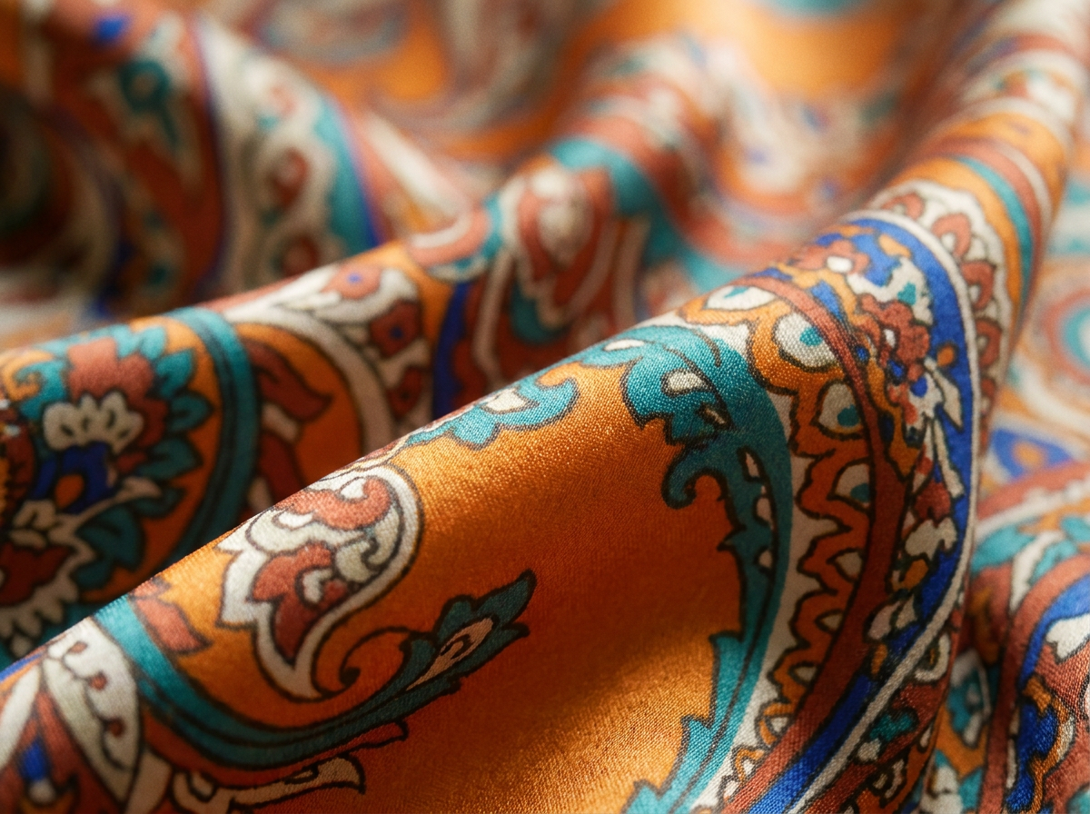 Macro du satin paisley