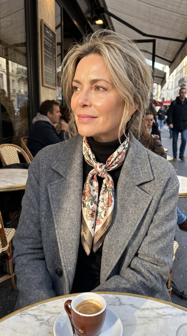 Au cou, noué court